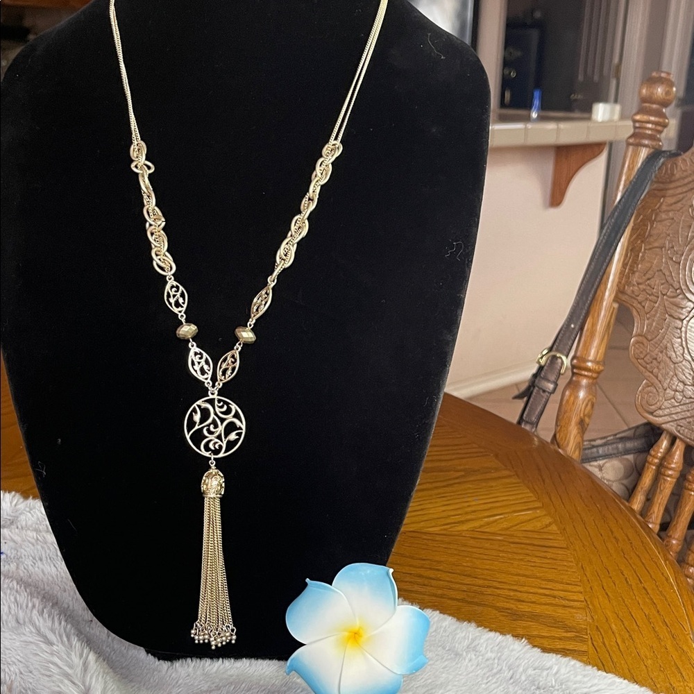 Lia Sophia Gold Filigree Necklace